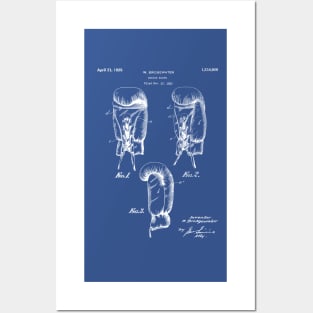 Boxing Gloves Patent - Boxer Trainer Coach Gym Art - Blueprint Posters and Art